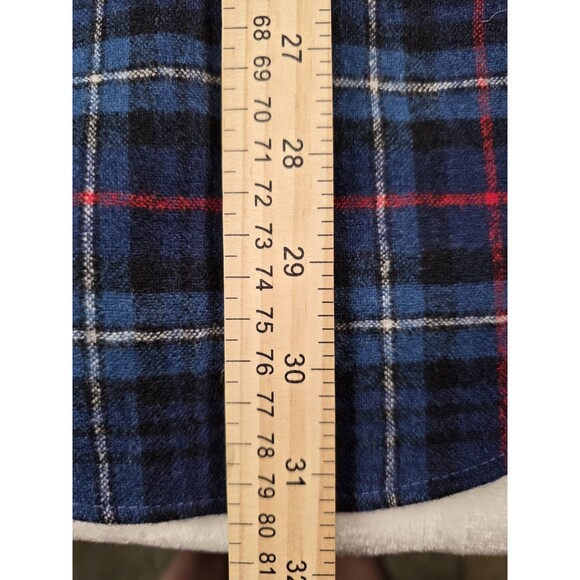 Pendleton Pure Virgin Wool Plaid Elbow Patch ButtonUp Shirt Men Large With Flaws - Picture 6 of 12